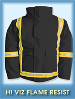 flame resist high viz  safety jacket 
