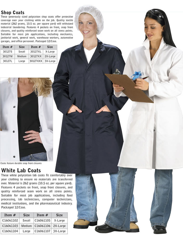 shop and lab coats